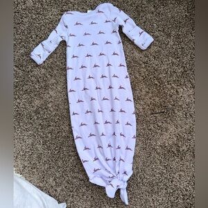 kate quinn White Sleep Sack with Purple Bunny Print